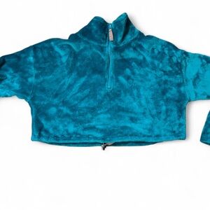 Urban Outfitters Teal Plush Fleece Pullover Zip Neck – Women’s S/P